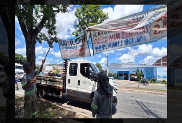 Secretaria Municipal de Desenvolvimento Urbano promove ação de retirada de propaganda irregular em vias públicas de Pará de Minas